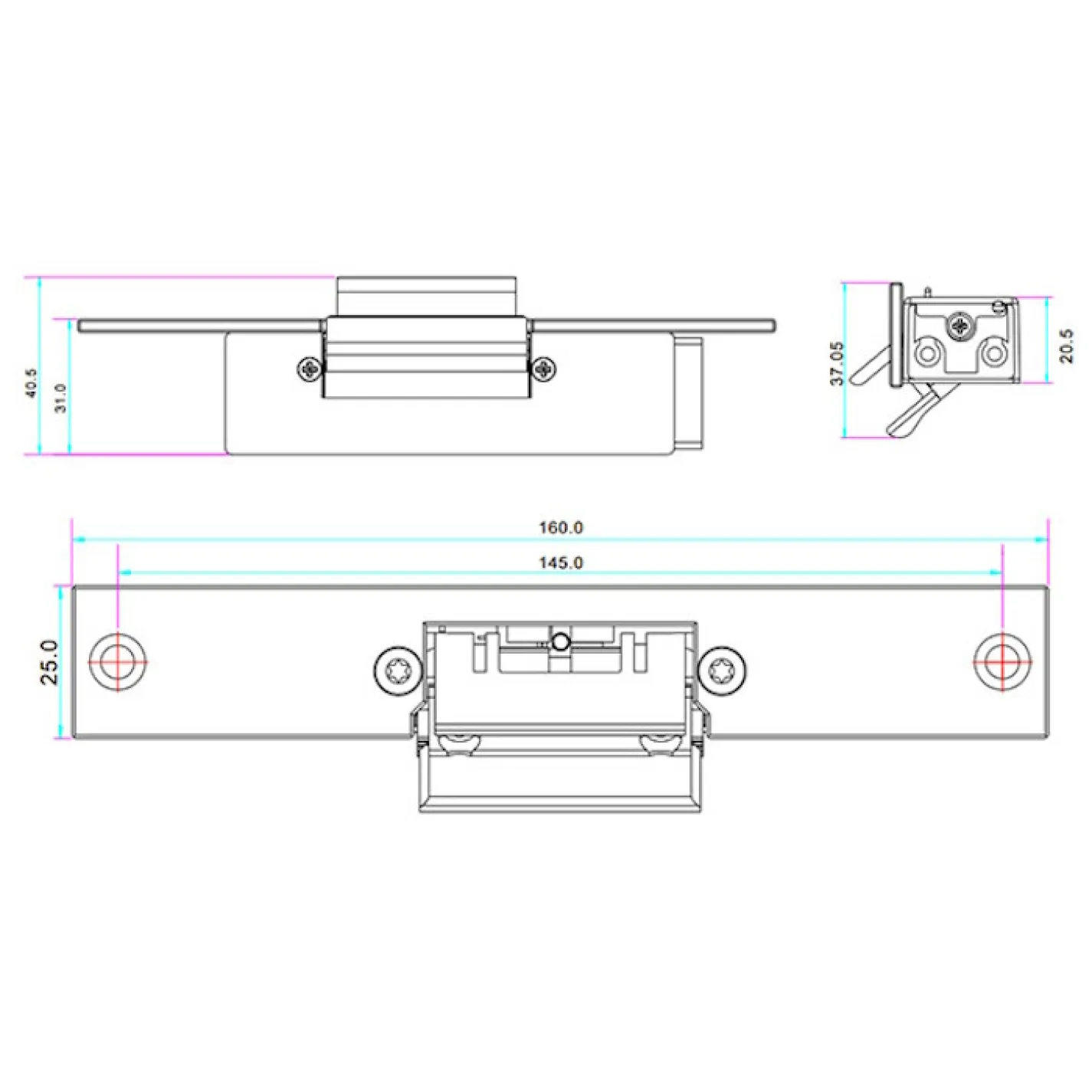 Электромеханическая защелка Yli Electronic YS-133NС-S (10594) - Фото 3